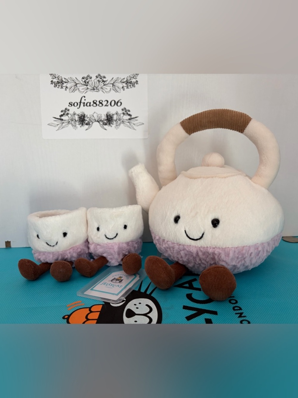 AUTHENTIC‼️ NWT Jellycat Shanghai Exclusive Titia Teapot & Sip and Slurp Cups